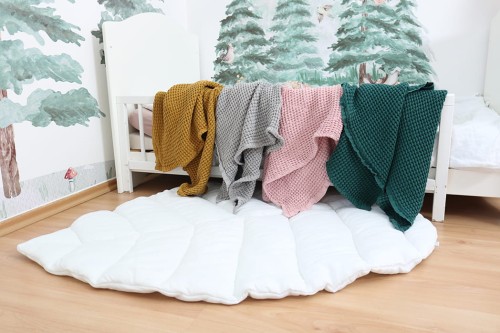 Kocyk wafelkowy zielony